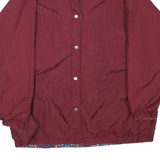 Mens Red Button Jacket XL Polyester Blend Plain Button Closure Casual Outerwear