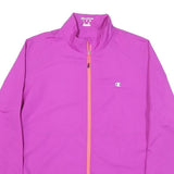 CHAMPION Womens Purple Lightweight Zip Jacket L Polyester Blend Plain Sportswear