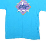 HANES Mens Blue Examinar Bay To Breakers Graphic T-Shirt L Short Sleeve Crew