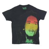 AVELA Mens Black T-Shirt L Short Sleeve Crew Neck Bob Marley Graphic Print