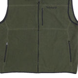 TIMBERLAND Mens Green Polyester Fleece Zip Jacket L Outdoor Casual