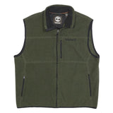 TIMBERLAND Mens Green Polyester Fleece Zip Jacket L Outdoor Casual