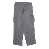CARHARTT Mens Cotton Blend Grey Regular Straight Leg Trousers W32 L32 Workwear