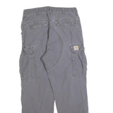 CARHARTT Mens Cotton Blend Grey Regular Straight Leg Trousers W32 L32 Workwear