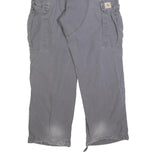 CARHARTT Mens Cotton Blend Grey Regular Straight Leg Trousers W32 L32 Workwear