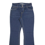 COPPER FLASH Womens Blue Regular Fit Bootcut Denim Jeans W28 L32 Stylish Stitch