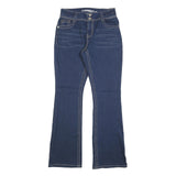 COPPER FLASH Womens Blue Regular Fit Bootcut Denim Jeans W28 L32 Stylish Stitch