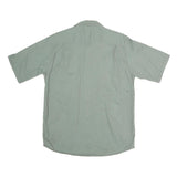 WRANGLER Mens Green Shirt M Cotton Casual Workwear Short Sleeve Button Pocket