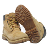 TIMBERLAND Womens 6 Inch Classic Premium Leather Boots Wheat UK 4 Fur Lined