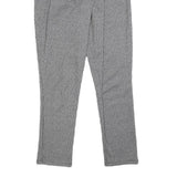 DATCH Womens Polyester Blend Slim Black White Checked Trousers W32 L28 Stylish