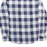 WRANGLER Mens Blue & White Check Shirt S Cotton Casual Long Sleeve Western