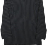 MANISANCE Womens Black & Grey Pinstripe Tailored Jacket XXS Polyester Blend