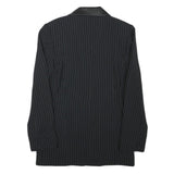 MANISANCE Womens Black & Grey Pinstripe Tailored Jacket XXS Polyester Blend