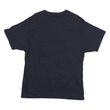 CHAMPION Mens Navy Blue Butler Soccer Graphic T-Shirt L Short Sleeve Crew Neck