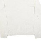 CHAPS Mens White Plain Cotton Blend Jumper Crew Neck Basic Knit XL Casual Layer