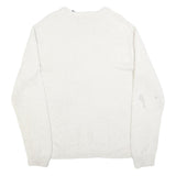 CHAPS Mens White Plain Cotton Blend Jumper Crew Neck Basic Knit XL Casual Layer