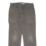 CARHARTT Mens Relaxed Fit Cotton Jeans Brown Straight Zip W33 L32 Workwear