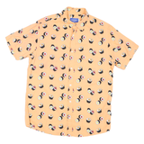 JACK & JONES Mens Peach Sushi Print Shirt M Casual Short Sleeve Button