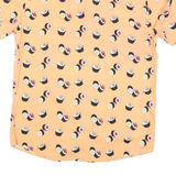 JACK & JONES Mens Peach Sushi Print Shirt M Casual Short Sleeve Button