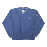 ADIDAS Mens Blue V-Neck Sweatshirt M Polyester Blend Sportswear