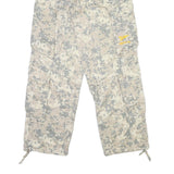Womens Relaxed Fit Beige & Grey Digital Camouflage Cargo Trousers W30 L33 Cotton