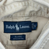 Ralph Lauren Short Sleeve Shirt - Small Beige Cotton
