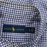 Ralph Lauren Checked Shirt - Large Blue Cotton