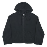 NIKE Womens Black Hoodie Full Zip M Cotton Blend Casual Sportswear