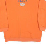 NAUTICA Mens Orange Sweatshirt XL Crew Neck Cotton Pullover Casual Wear