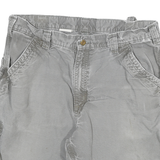 CARHARTT Mens Shorts Grey Casual Cotton Blend XL W32 Workwear Cargo Pockets