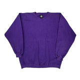 Starter Sweatshirt - Large Purple Cotton