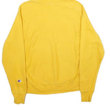 CHAMPION REVERSE WEAVE Mens Yellow Pullover Hoodie S Embroidered Logo