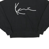 KARL KANI Womens Black Sweatshirt Crew Neck XS Logo Print