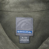 Quiksilver Short Sleeve Shirt - XL Green Cotton