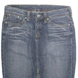 LEVI'S Womens Blue Denim Pencil Knee Length Woven Skirt M Classic Fit