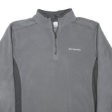 COLUMBIA Mens Grey Pullover Plain Half Zip Basic Knit M Outdoor Sport Sweater