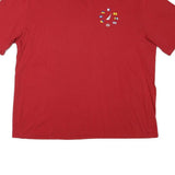 NAUTICA Mens Red Graphic T-Shirt 2XL Short Sleeve Crew Neck Cotton Blend Casual