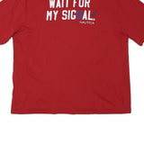 NAUTICA Mens Red Graphic T-Shirt 2XL Short Sleeve Crew Neck Cotton Blend Casual