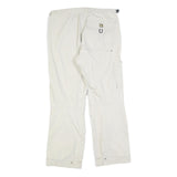 BUG STAR Womens Cotton Blend White Relaxed Cargo Trousers W32 L28