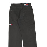 TOMMY JEANS Womens Regular Fit Black Denim Cotton Blend W30 L32 Classic Zip