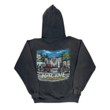 Racine, Wisconsin Harley Davidson Graphic Hoodie - Medium Gray Cotton Blend