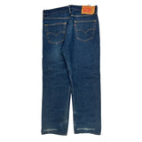 501 Levis Jeans - 35W 30L Blue Cotton