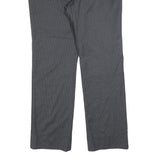 TOMMY HILFIGER Mens Grey Wool Regular Straight Trousers W38 L34 Pinstripe