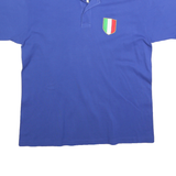 Mens Blue Polo Shirt Free Dart Gruppo Sportivo Friuli Short Sleeve Cotton Blend
