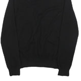 POLO RALPH LAUREN Mens Black Plain Wool V Neck Basic Knit M Jumper Classic