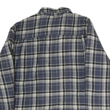 WRANGLER Mens Blue & White Plaid Shirt L Cotton Long Sleeve Casual Everyday Wear