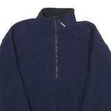 CAMPMOR Mens Navy Blue Plain Pullover Jumper Crew Neck Size L Polyester Warm