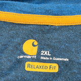 Carhartt T-Shirt - 2XL Blue Cotton