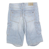 BIAGGINI Mens Light Blue Cargo Denim Shorts M W32 Casual Summer Wear