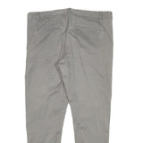 GAP Womens Cotton Blend Beige Slim Straight Trousers W34 L27 Casual Everyday